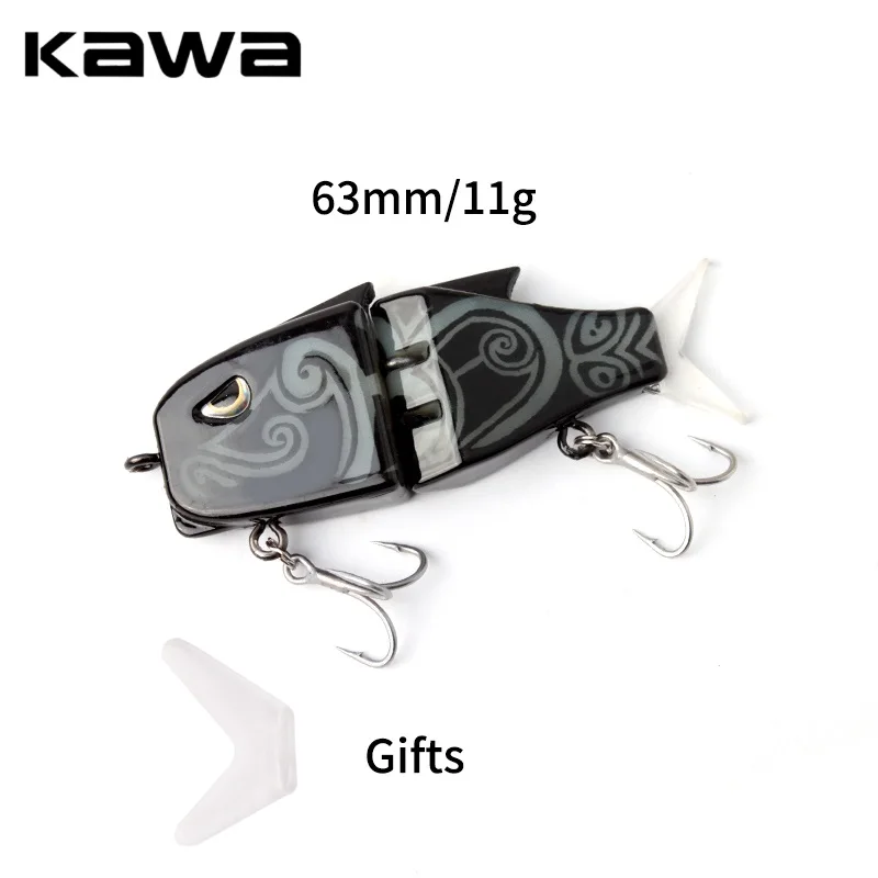 Kawa 1pc Swimbait 63mm/11g Fishing Lures Big Joint Baits Fishing Lure Crankbait Lifelike Hard Fish Baits Small Fishing Lures