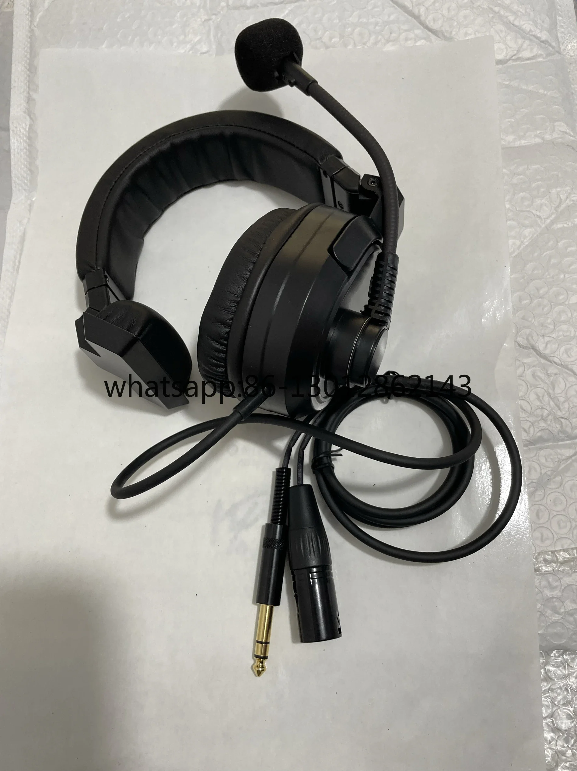 Director mixer head-mounted headset single ear 6.35 plug/three-core large Xanon plug-in microphone