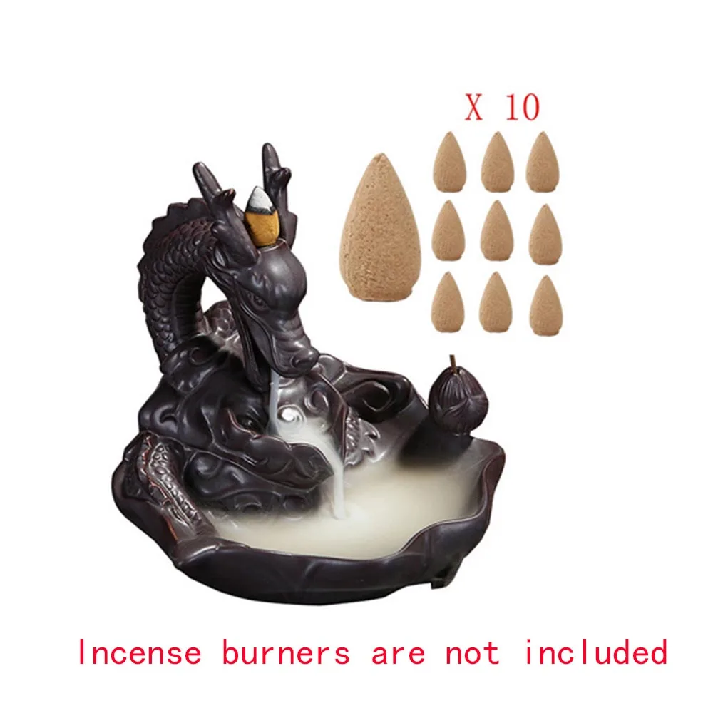 Handmade Porcelain Ceramic Incense Burner Holder Backflow Or Buddhist Decoration Home Aromatherapy Gift |