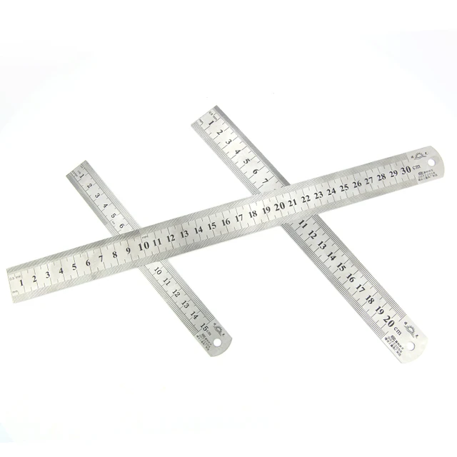 1pcs Straightedge Double Side Scale Metal Ruler High Quality Stainless  Steel Woodworking Drawing Measuring Tools 0-15/25/30mm - AliExpress