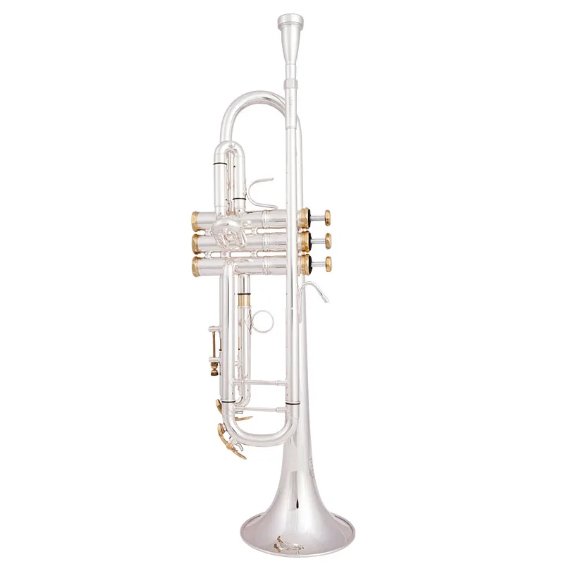 Silver Plated Trumpet LT197GS-77 Small Brass Musical Instrument Trompeta Professional High Grade. Bb Small Trumpet