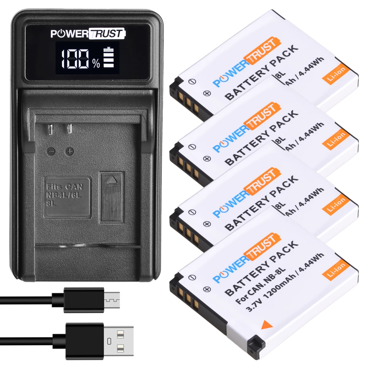 Nb-8L Batteria Nb8L E Caricabatterie Usb Led Per Canon Powershot A2200 Powershot A3000 Is A3100 Is A3150 Is A3200 Is A3300 Is