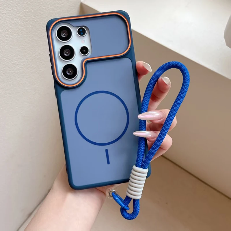 Liquid Silicone Magnetic Lanyard Phone Case - Portable Shock Resistant Protective Cover