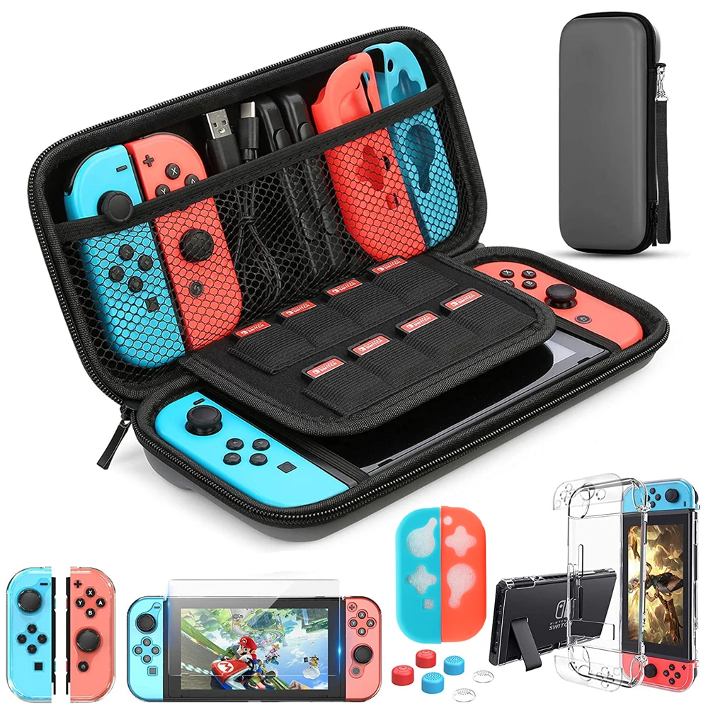 6 в 1 набор игровых аксессуаров для Nintendo Switch сумка переноски Nitendo консоли защита