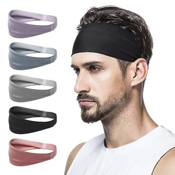 Sports Headband Running Fitness Sweatband Elastic Absorbent Sweat Cycling Jog Tennis Yoga Gym Head Band Hair Bandage Men Women 1