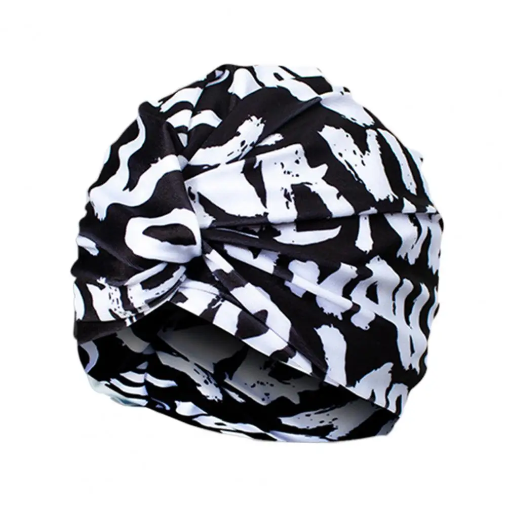 

Swimming Hat High Elastic Swim Pool Beanie Swimming Pleated Knotted Hat Women Swim Ears Protection Hat Bathing Hat 수영모자