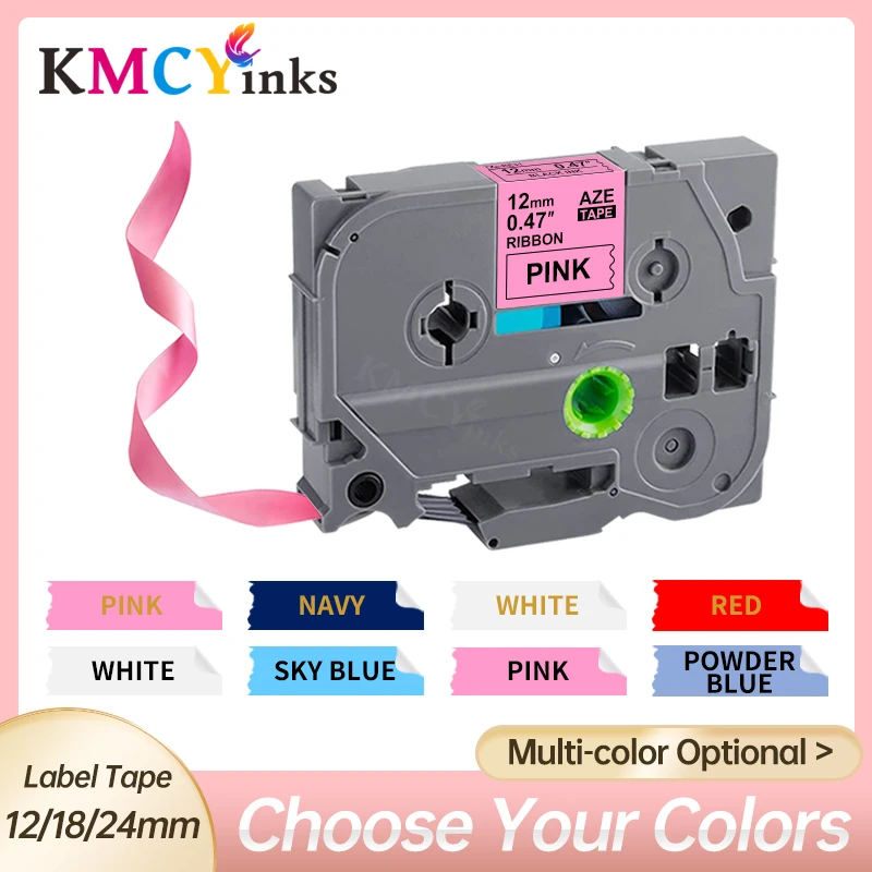 KMCYinks 1PCS Satin Ribbon Label Tape 12mm Compatible for Brother P-touch Label Maker H110 TZe-R231 TZe-RN34 TZe-RE34 TZE-RE31 клейкая лента для этикеток tzes231 черно белая 12 мм ламинированная этикетка tze s231 tze s231 tze s231 tze s231 для p touch pt