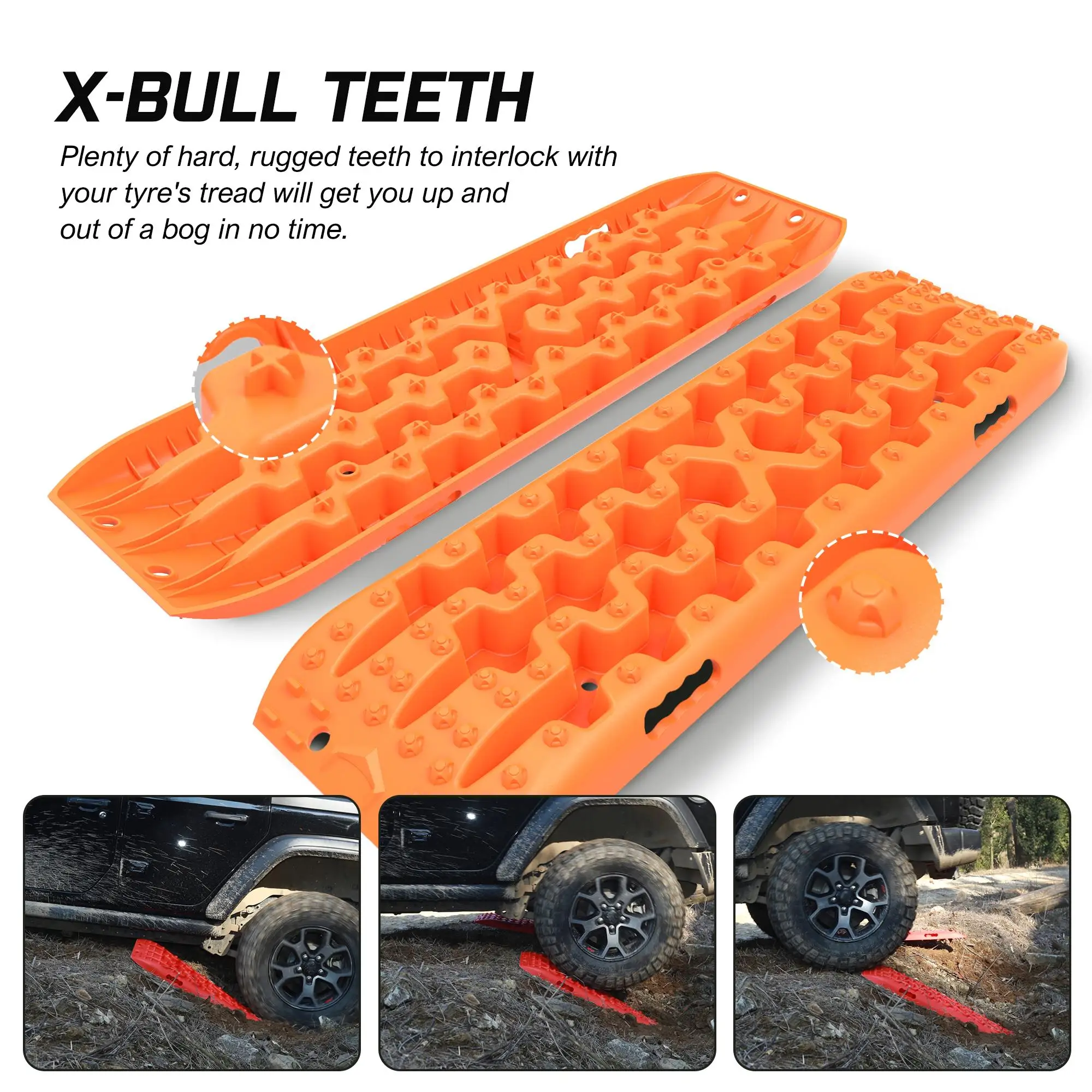 X-BULL Recovery tracks Sand for X4 4WD Snow Mud Car Vehicles ATV 2pcs Gen 3.0