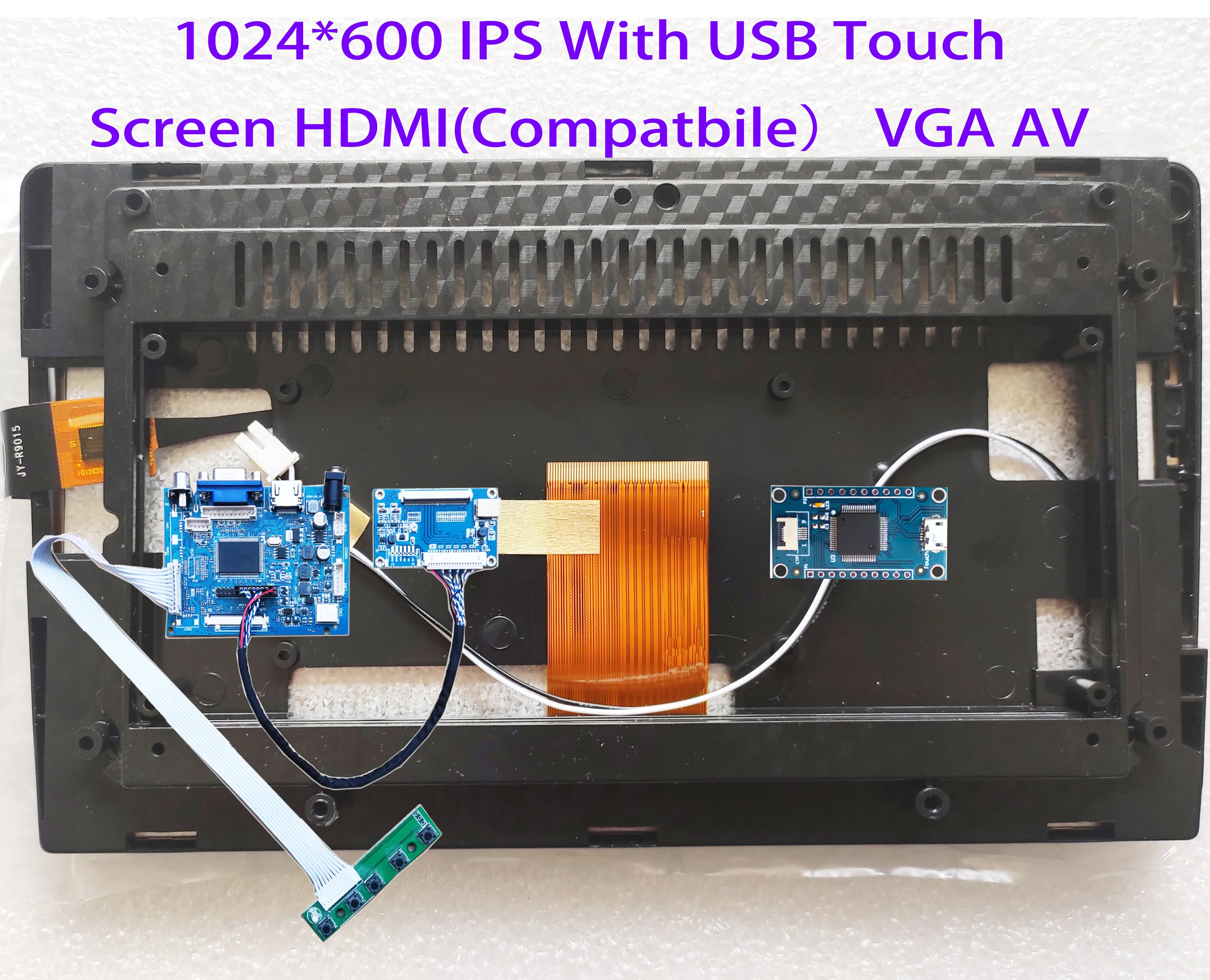 

10,2 дюймовый IPS ЖК-монитор 1024*600 с 2.5D сенсором дигитайзер USB контроллер плата драйвера для CARPC DIY Carputer Win7 8 10