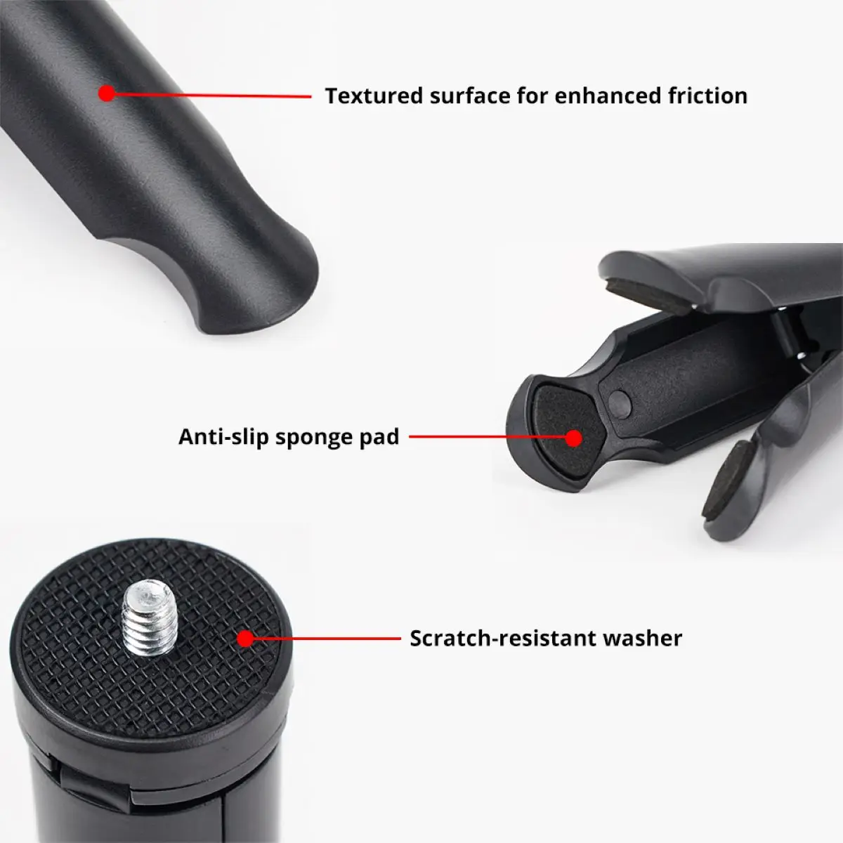 Durable Mini Tripod for DJI Osmo Pocket 3 Anti-slip Silicone Desk Mount for OSMO Pocket 3 DJI Accessories Black Support 3