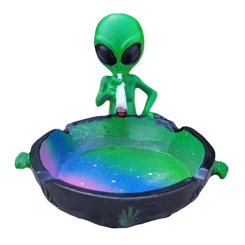 

Alien Ashtray Portable Cigarettes Ash Tray Ash Holder Desktop Adornment For Home Office Cute Smoking Accessories Gadget For Men