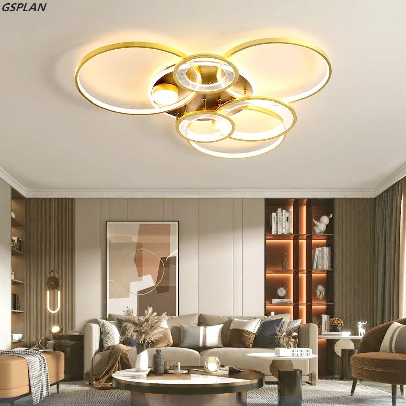 

Black Gold Ring Chandelier Family Interior Decoration Chandelier Nordic Led Creative Chandelier Bedroom Life Restaurant Lighting