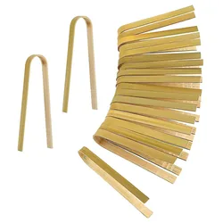 Mini Bamboo Tongs - 4 - Inch Disposable Wooden Cooking & Toasting Utensils, Natural Tea Accessories (Pack of 20/50/120) (120Pcs)