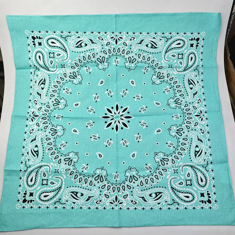 New Fashion Hip Hop 100% Cotton Bandana Square Scarf 55cm*55cm Black Red Paisley Headband Printed For Women/Men/Boys/Girls - Image 26