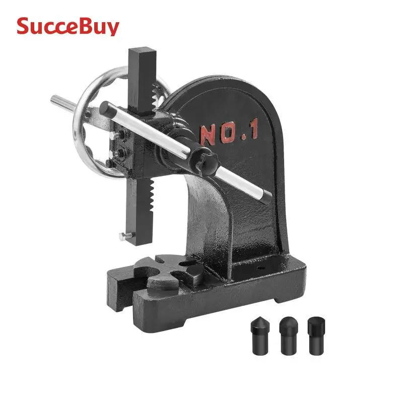 1 Ton Arbor Press Ratchet Leverage Handwheel Manual Desktop Metal For Riveting arbor press