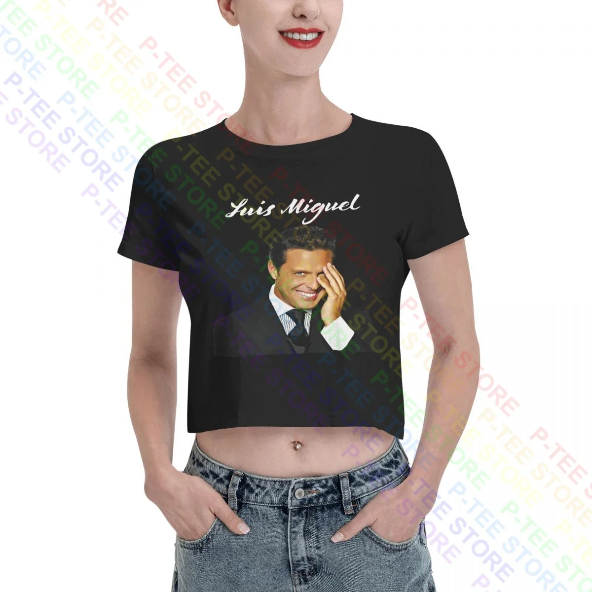 Luis Miguel Singer To Smile In Tour Donna Crop Top T-Shirt Tee Best Trend Harajuku Best Seller Camicia Femminile