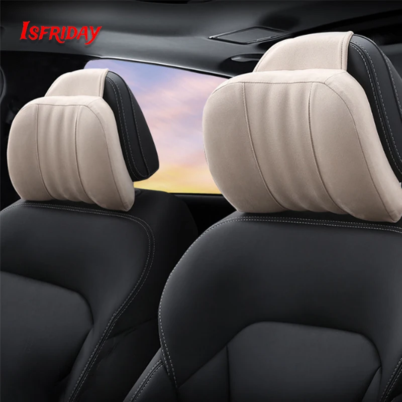 

Universal Breathable Car Seat Headrest Neck Pillow Suede Fabric Car Neck Headrest Pillow Car Seat Pillow Memory Rest Part