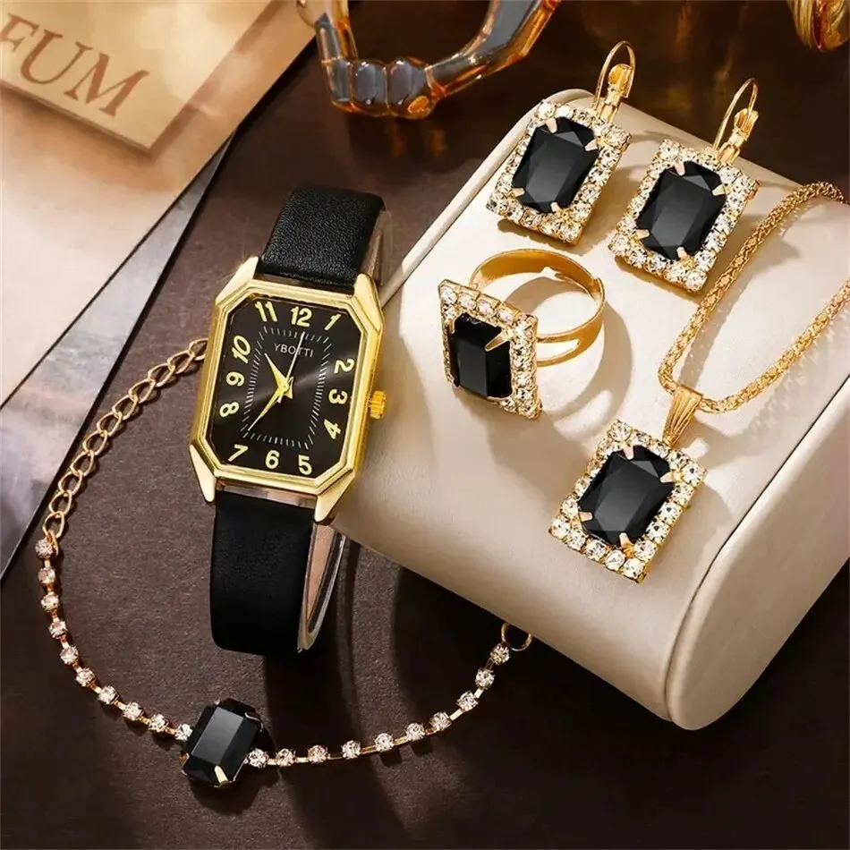 S9bb2fc958c9440d6ba16c2e3ededf47eq Luxury Fashion Square Women's Watches Brand Ladies Quartz Wristwatch Classic Simple Femme Blue Leather Band Relogio Feminino Mallzona