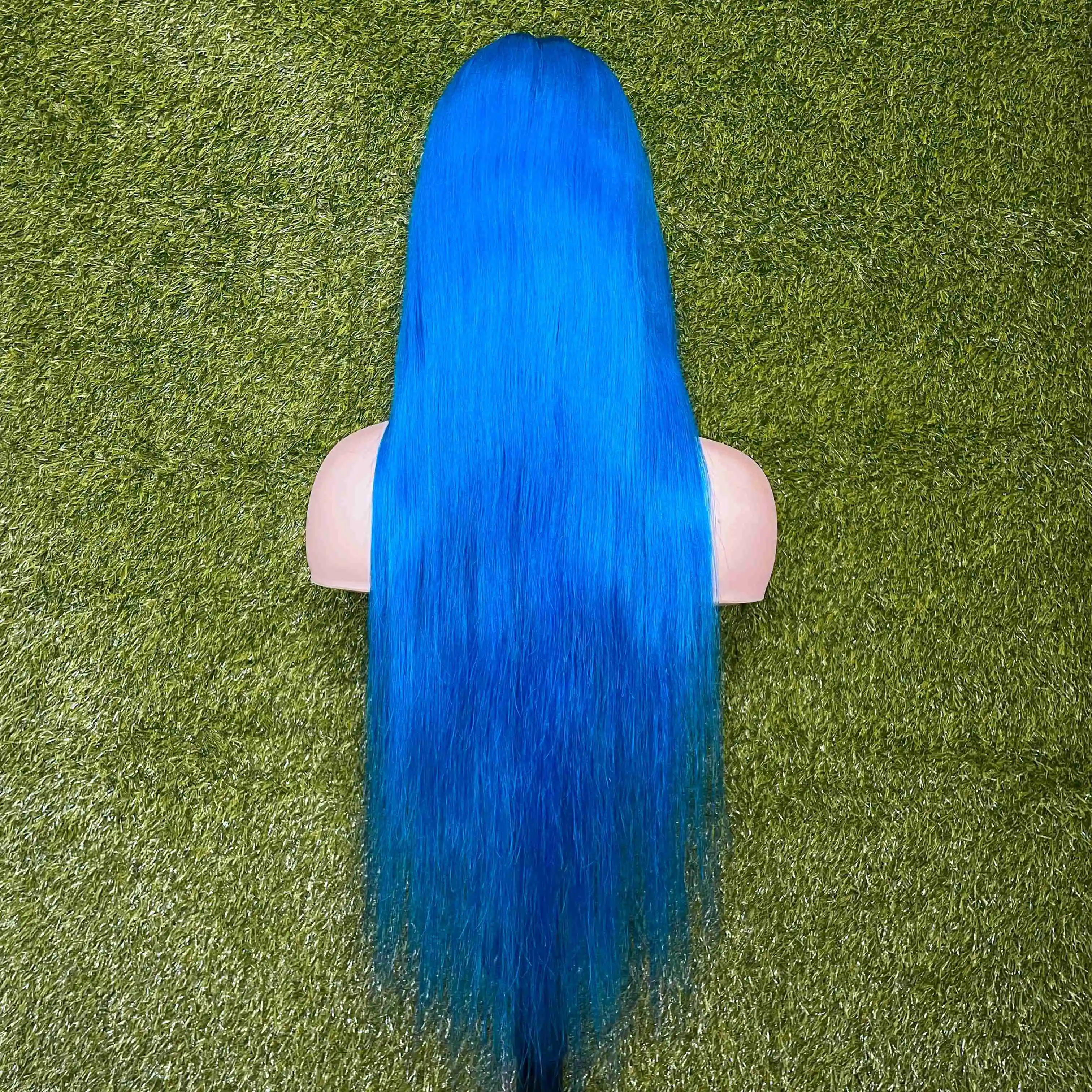 13x4 13x6 Transparent Lace Frontal Body Wave Human Hair Wig Blue Color Brazilian Remy Lace Front Human Hair Wigs for Women 250%