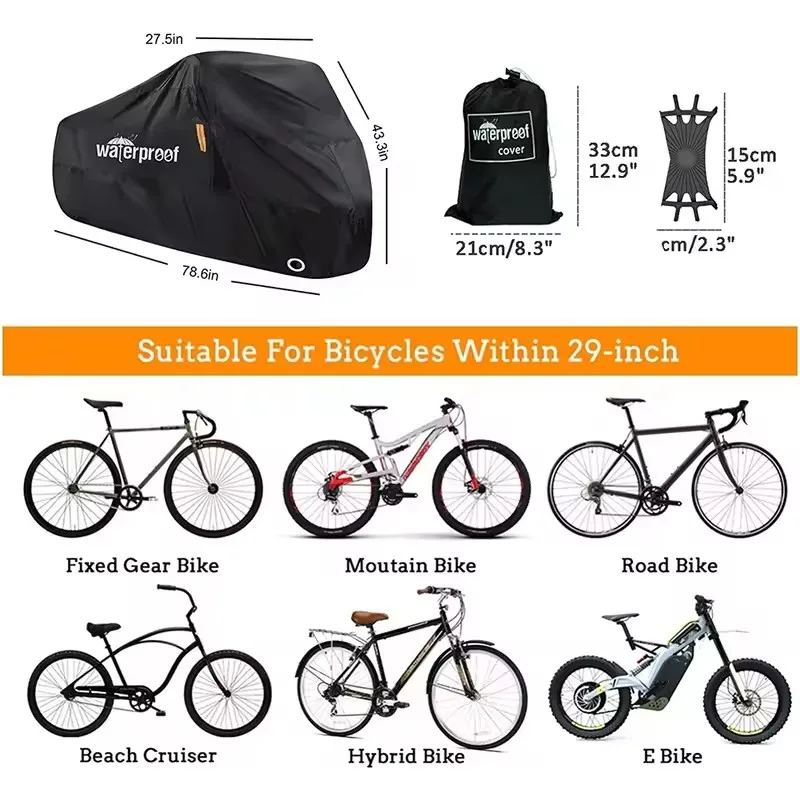 Premium Waterproof Outdoor Bicycle Cover - Anti-UV Protection & Dust Resistant