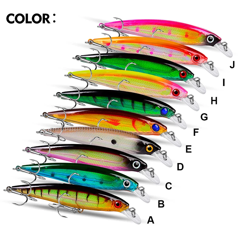 

1PCS Laser Minnow Fishing Lure 11CM 13G Pesca Hooks Fish Wobbler Tackle Crankbait Artificial Japan Hard Bait Swimbait