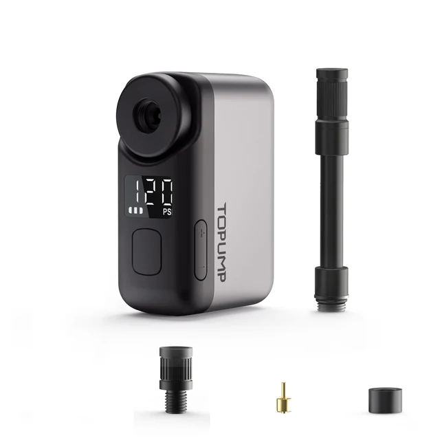 משאבת חשמלית ניידת TOPUMP TB2 PRO Mini עבור אופניים אלחוטיים לניפוח צמיגים 120PSI מקסימום 450mAh סוללה עם טעינה מהירה במסך 1