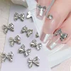 10pcs/Bag Metal 3D Bowknot Grey Gold Jewelry Nail Art Decorations Studs Charms Rhinestones Manicure Decorate For DIY Women 5
