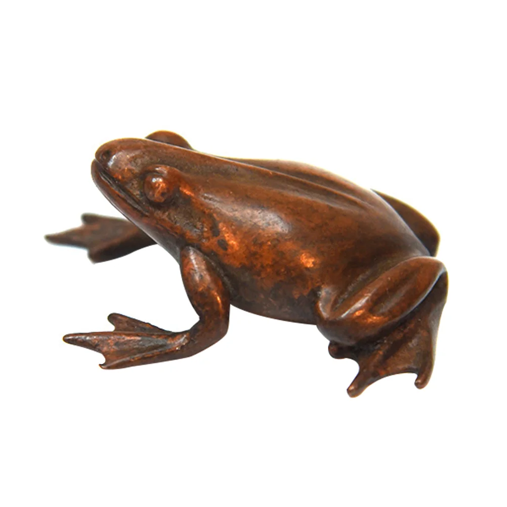 

Pure Copper Frog Ornament Vintage Figurine Sculpture Collection Copper Pet Model Decor