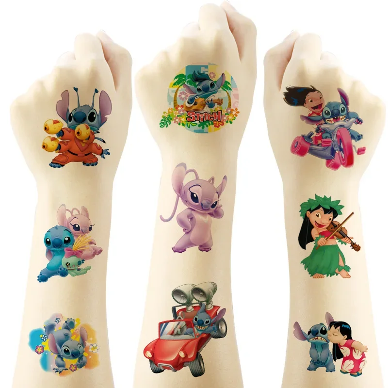 

Stitch Disney Tattoo Stickers Anime Cute Stich Temporary Fake Tattoos Paste on Face Arm Leg for Kids Party Birthday Toy Gift