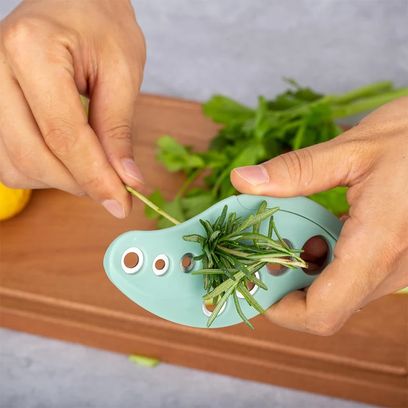 Herb Stripper and Cutter Tool - Efficient Kitchen Leaf Peeler