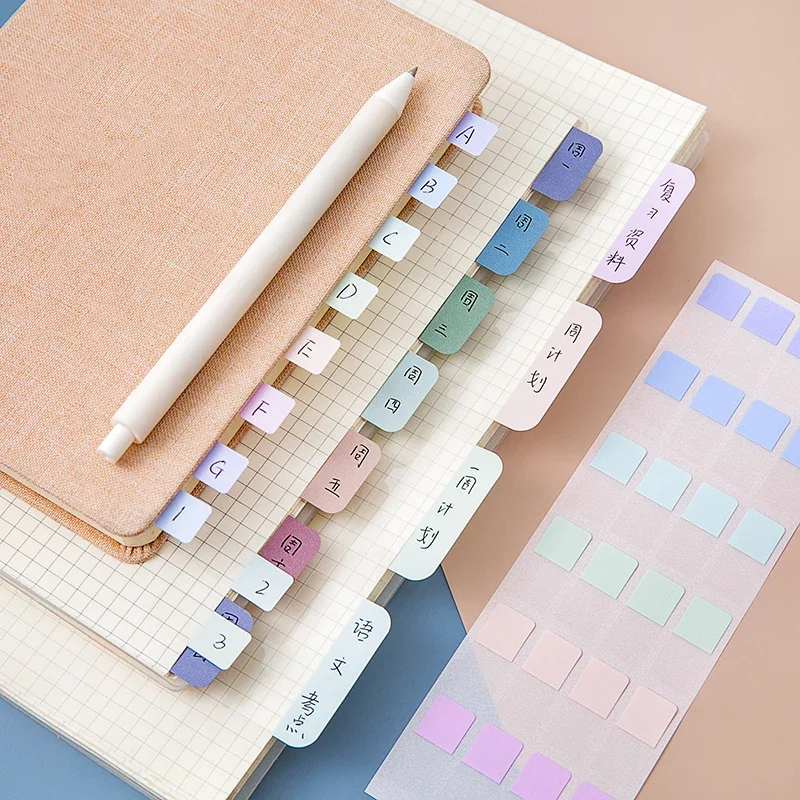 

240/120/60 PCS Gradient Color Stickers Kawaii Stationery DIY Scrapbooking Daily Planner Index Label Stickers Cute Classify Marks