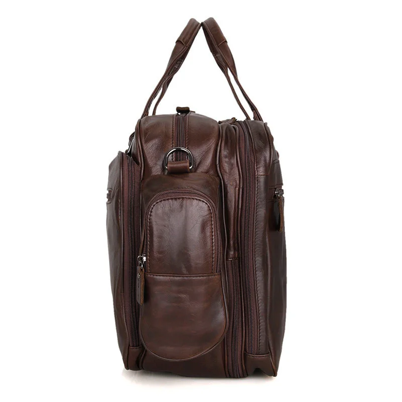 Cowhide Leather Business Travel Briefcase