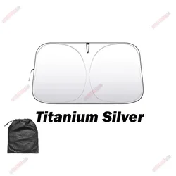 Premium Car Windshield Sunshade Cover - Front Window Sun Shade Visor with UV Protection (Titanium Silver)