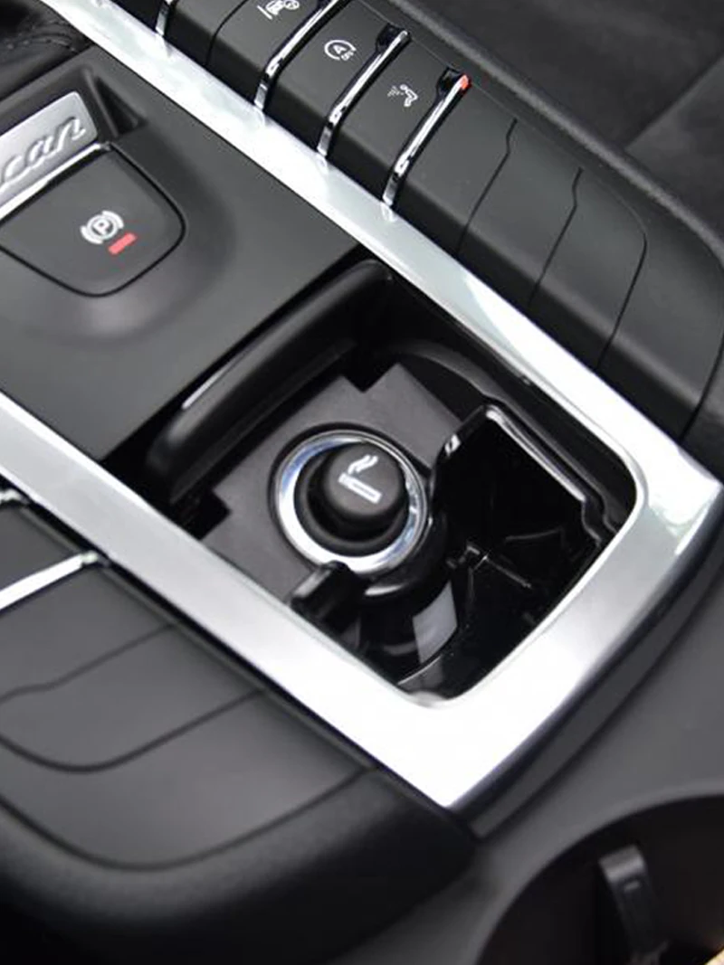 포르쉐 Macan 95B 2014-2020 95B857311 95B857273 자동차 앞 센터 콘솔 재떨이 상자 삽입 라이너 케이스 담배 라이터