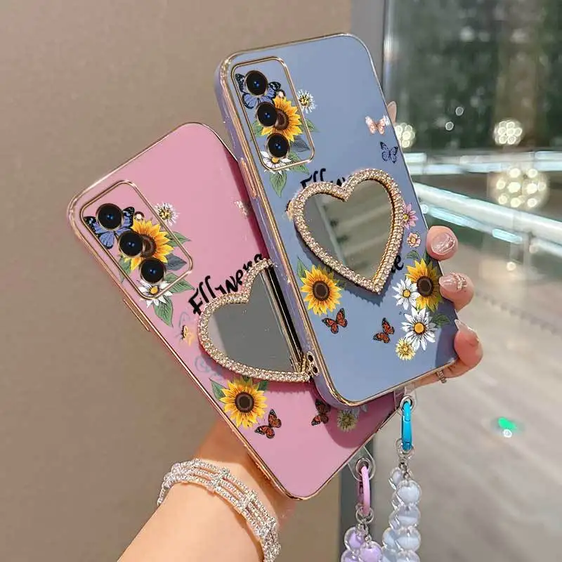 Floral Bloom Phone Accessory Set: Case, Lanyard & Stand