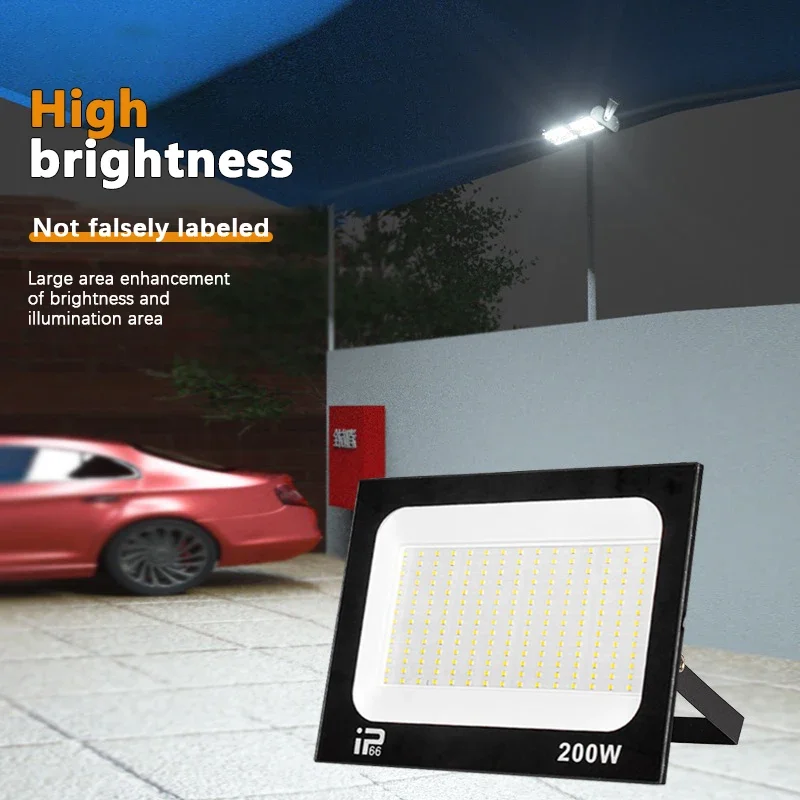 LED Floodlight Outdoor IP66 Waterproof Path Light Spotlight 10W 20W 30W 50W 100W 200W Outdoor Garden Porch Courtyard Lamp AC220V - 4