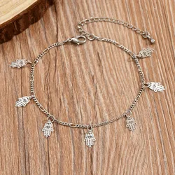 2024 New Women Anklet Classic Fatima Hand Ankle Chain Adjustable Summer Beach Accessories Female Leg Bracelet Gifts For Her