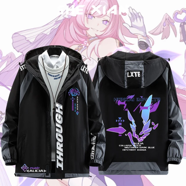 Honkai Impact Elysia Long Sleeve Coat Jacket Unisex Hoodie Zipper ...