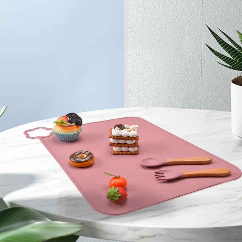 Baby Silicone Placemat BPA Free Food Grade Baby Kid Heat Resistant Mat Silicone Table Mat Dining Table Pads Supplies silicone placemat