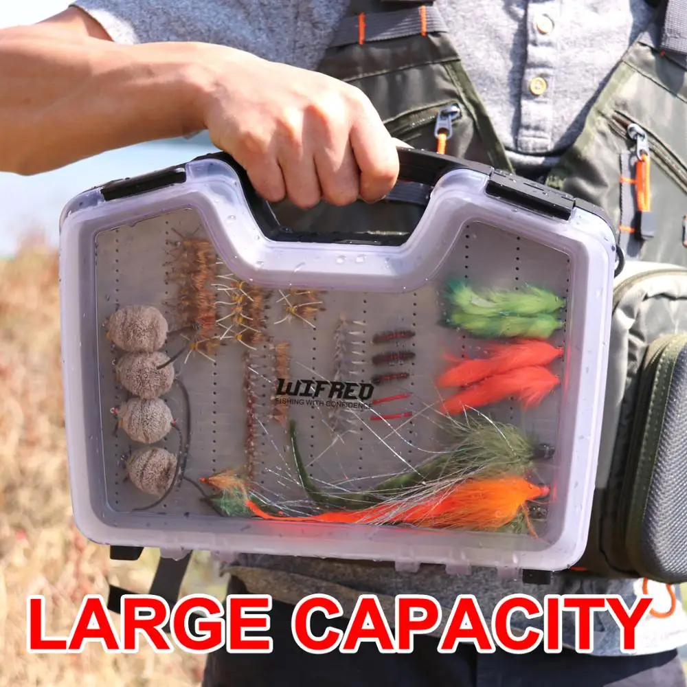 Bimoo 1PC Large Size Fly Fishing Suitcase Fly Box EVA Waterproof