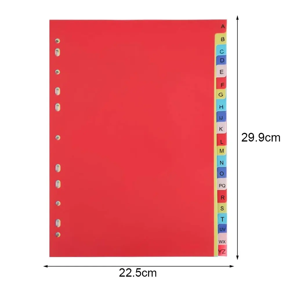 10/21pcs binder dividers, 1-10 numbers, A-YZ letters label notebook dividers, suitable for 2/3/4/11 ring binders. - 3