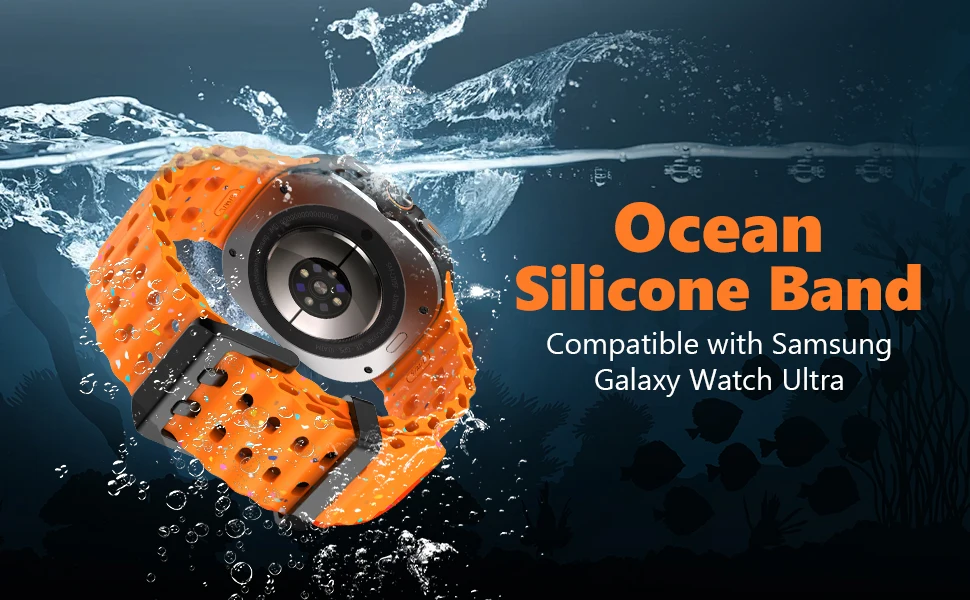 Sportarmbänder für Samsung Galaxy Watch Ultra 47 mm Zubehör Original Marine Armband Armband Correa Galaxy Watch 8 Ultra Band – Detail 9