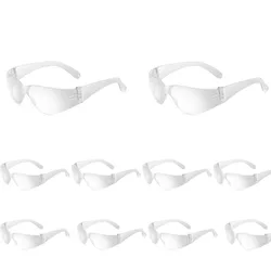 Anti - Fog Scratch - Resistant Safety Glasses (10 - Pack) - Durable Protective Eyewear (Transparent - 10pcs)