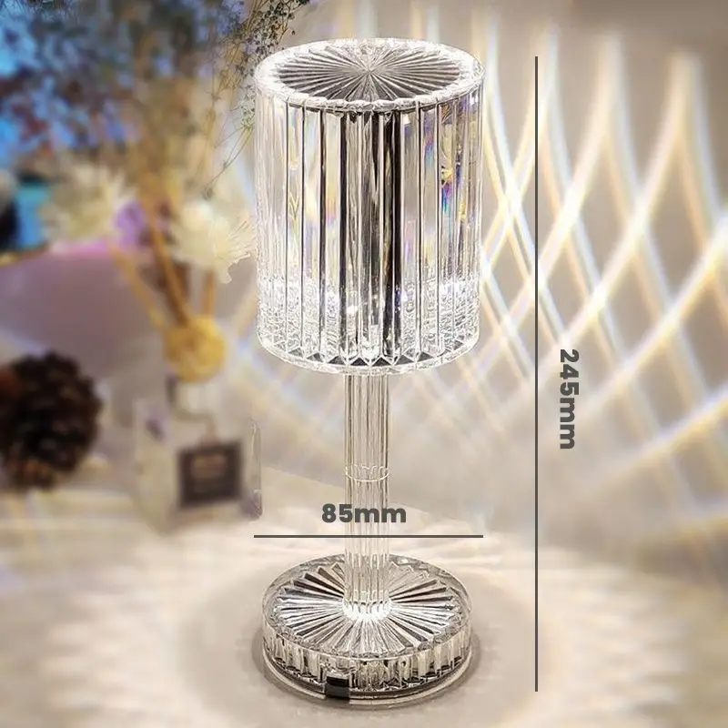 Crystal Table Lamp Touch Remote Control Night Lamp Rechargeable Bedside Night Lights Acrylic Home Decor Lighti Decoration