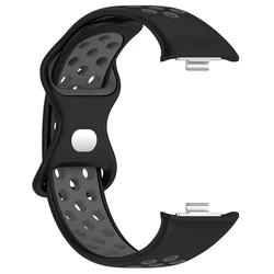 Sports Silicone Replacement Band for Mi Band 9 Pro - Premium Wristband Bracelet (Black gray)