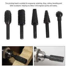 

6PCS Steel Rotary Rasp File Rotary Grinding Heads Carpentry Milling Files Crafting Sanding Bevelling Filing Sharpening Hand Tool