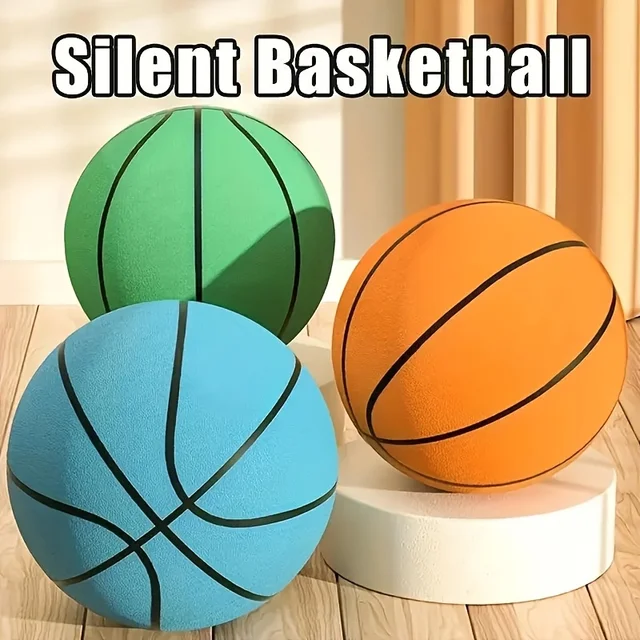1 Pack Silent Foam Basketball Made of Non-Toxic Eva Material Suitable for Children to Use Ideal for Indoor and Outdoor Play, Beach Fun, and Team Games Vibrant Colors Christmas Thanksgiving Halloween Gift 6