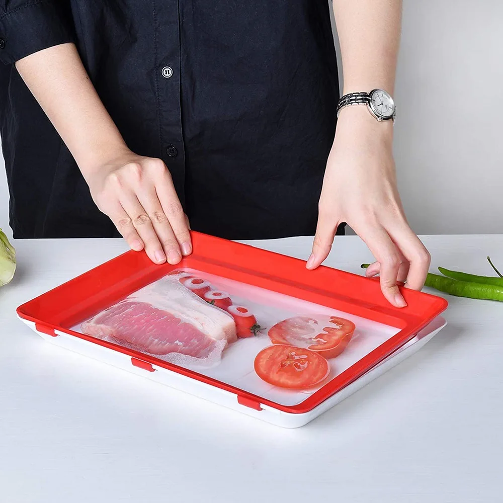  Food Preservation Tray - with Stretch Cover, Food