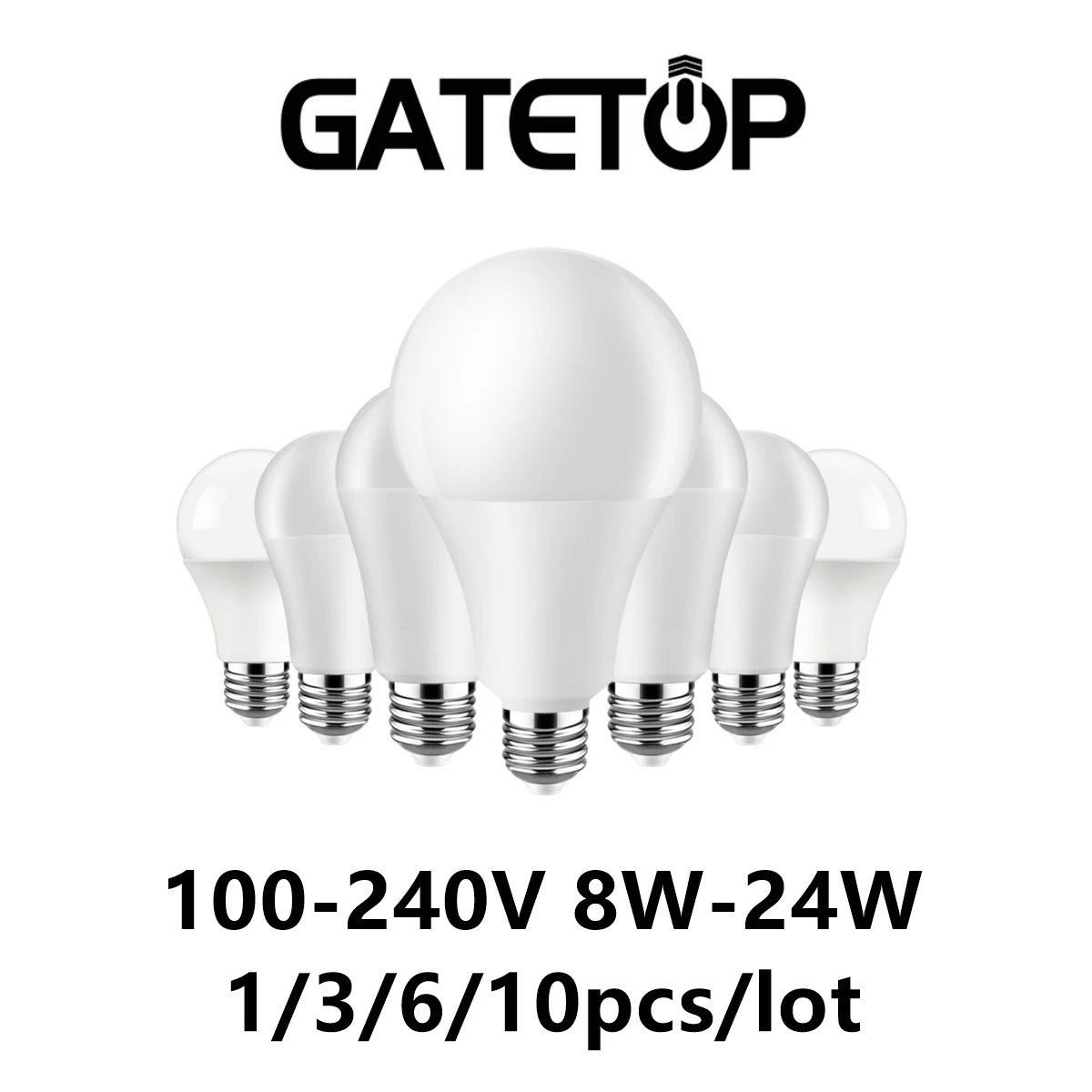 

Прямая светодиодный Водская поставка, светодиодная лампа полного напряжения 120 В 220 В 8 Вт-24 Вт E27 B22, высокий люмен без мерцания 3000K/4000K/6000K, теплый белый свет