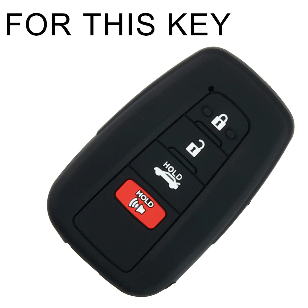 Cover Key Case Fob Remote Skin No Fade Silicone Car Accessories High Quality Material For Toyota For Camry-key case key case cover car key shell remote control case cover